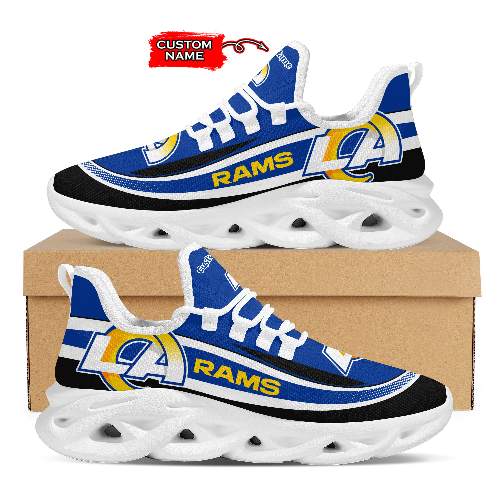 Los Angeles Rams Max Soul Shoes Sneakers For Men And Women