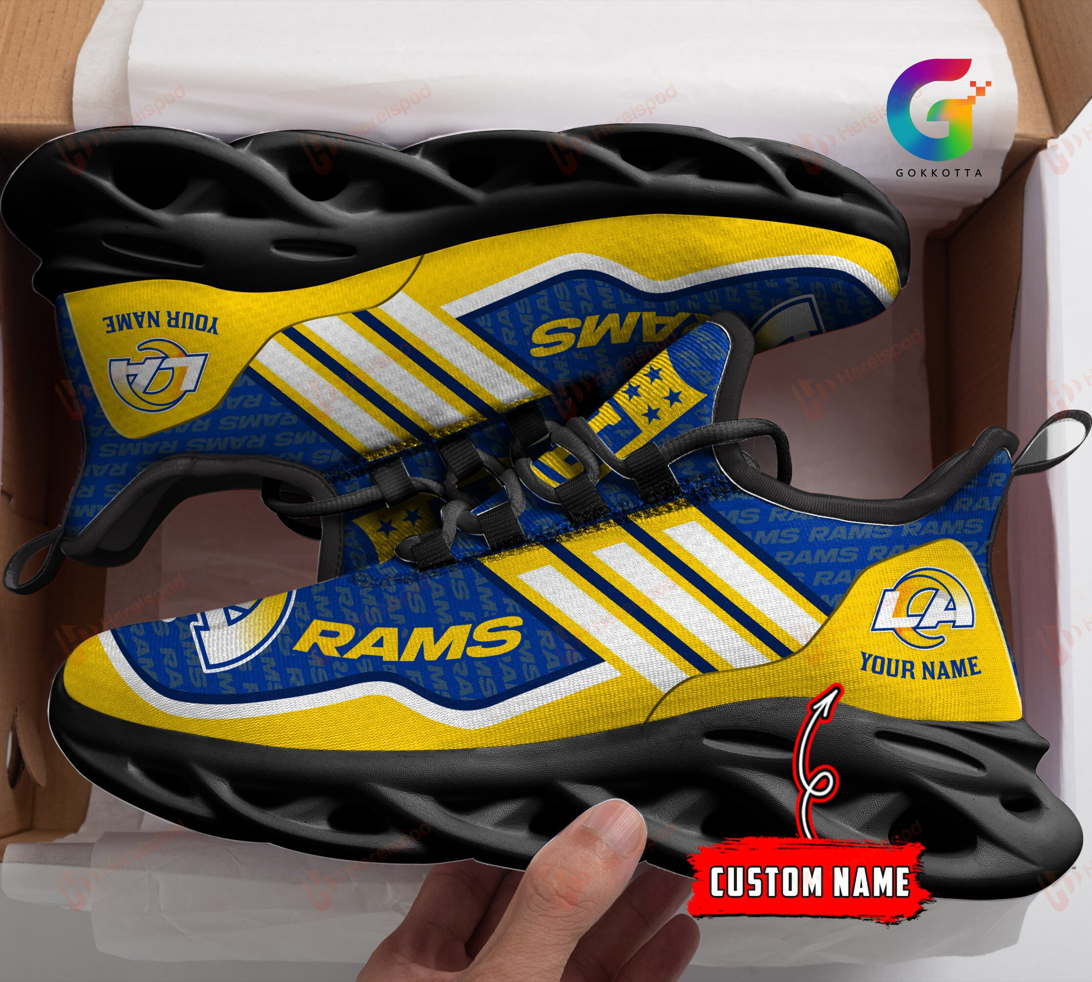 Los Angeles Rams NFL Max Soul Shoes Sneakers For Men And Women
