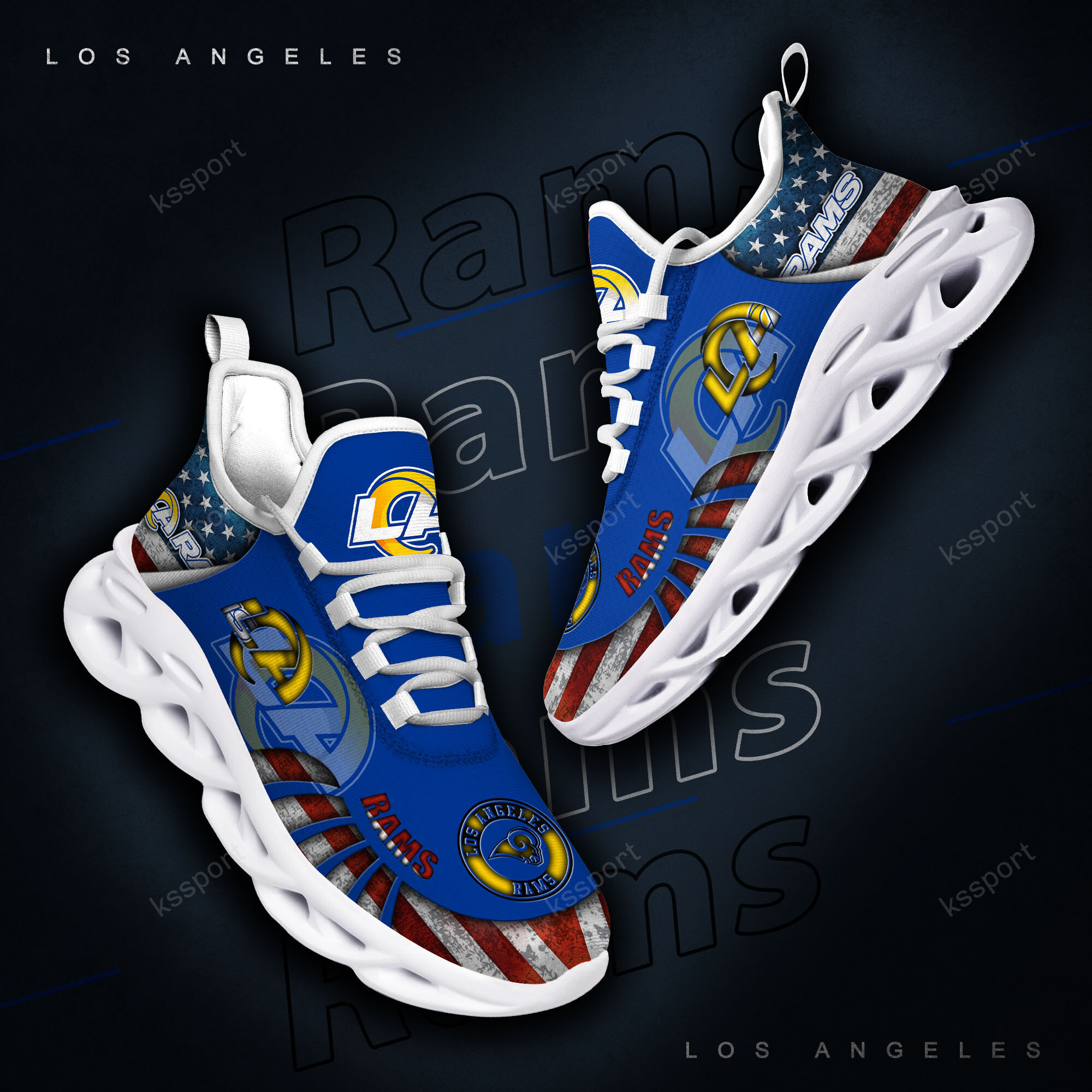 Los Angeles Rams NFL Max Soul Shoes Sneakers For Men And Women