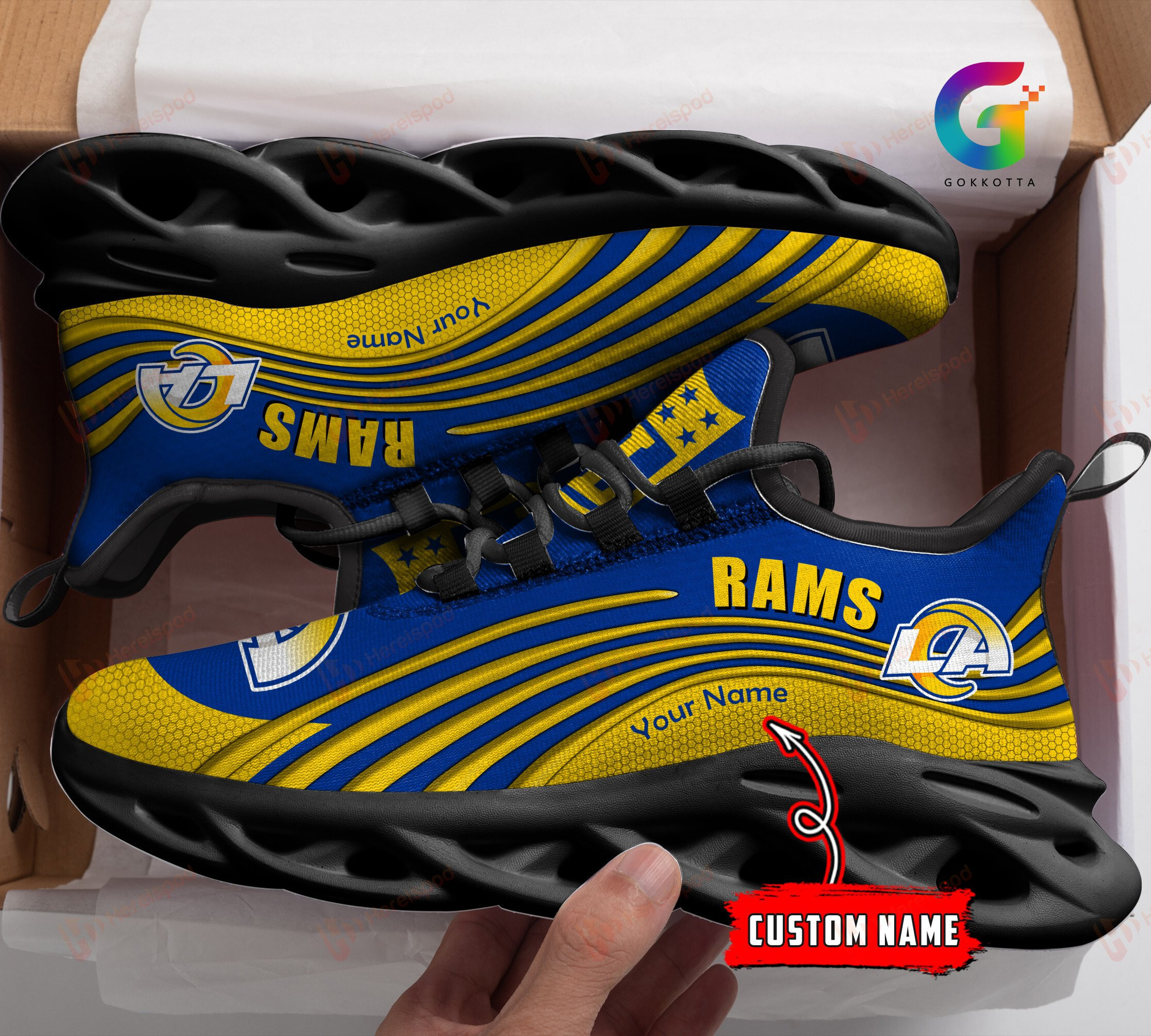 Los Angeles Rams NFL Max Soul Shoes Sneakers For Men And Women