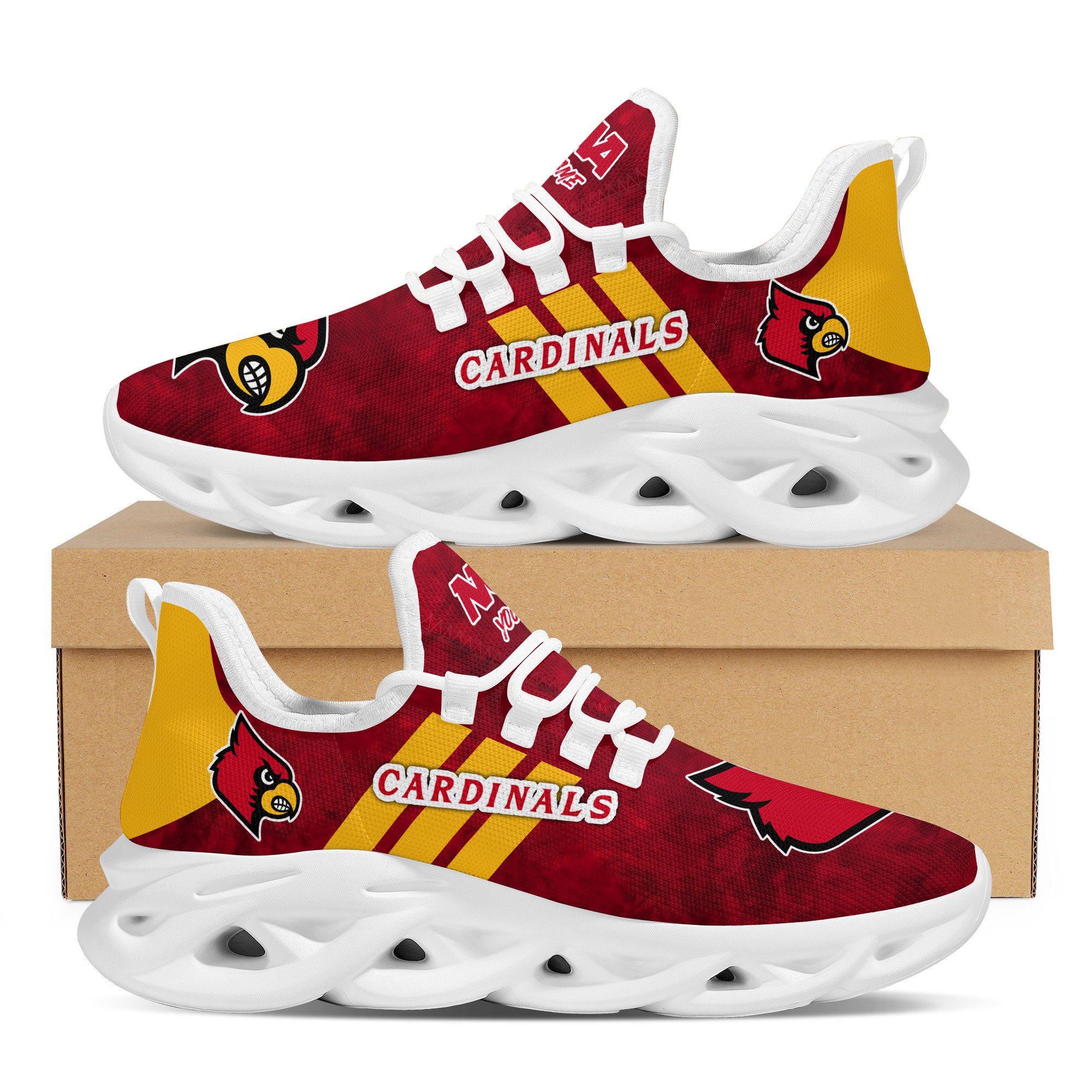 Louisville Cardinals Max Soul Shoes Sneakers For Men And Women