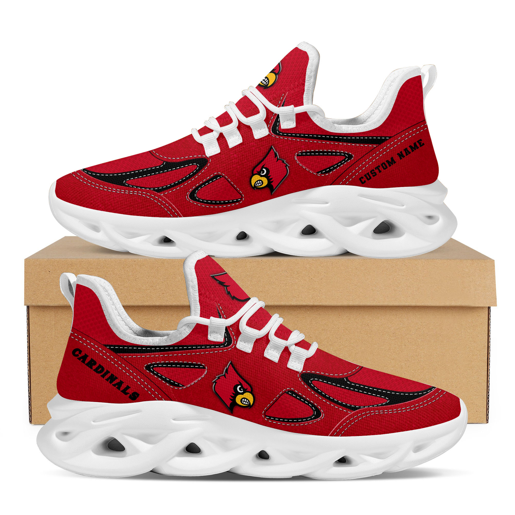 Louisville Cardinals Max Soul Shoes Sneakers For Men And Women