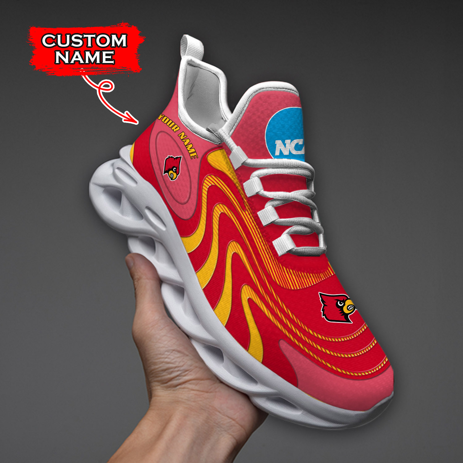 Louisville Cardinals NCAA Max Soul Shoes Sneakers For Men And Women