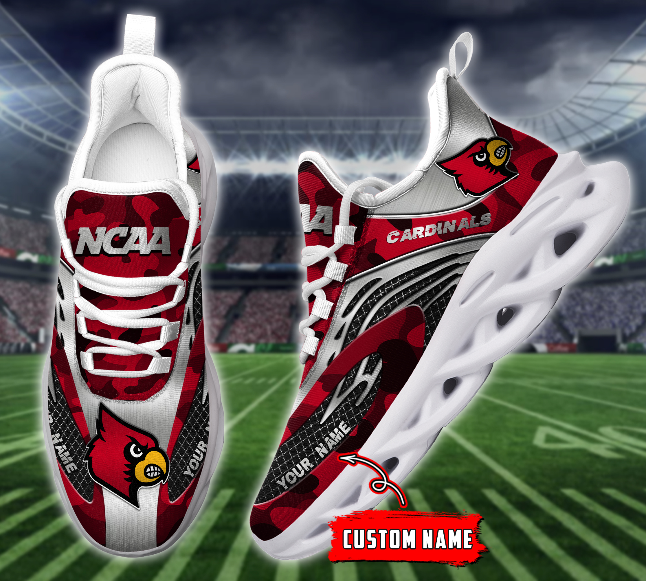 Louisville Cardinals NCAA Max Soul Shoes Sneakers For Men And Women