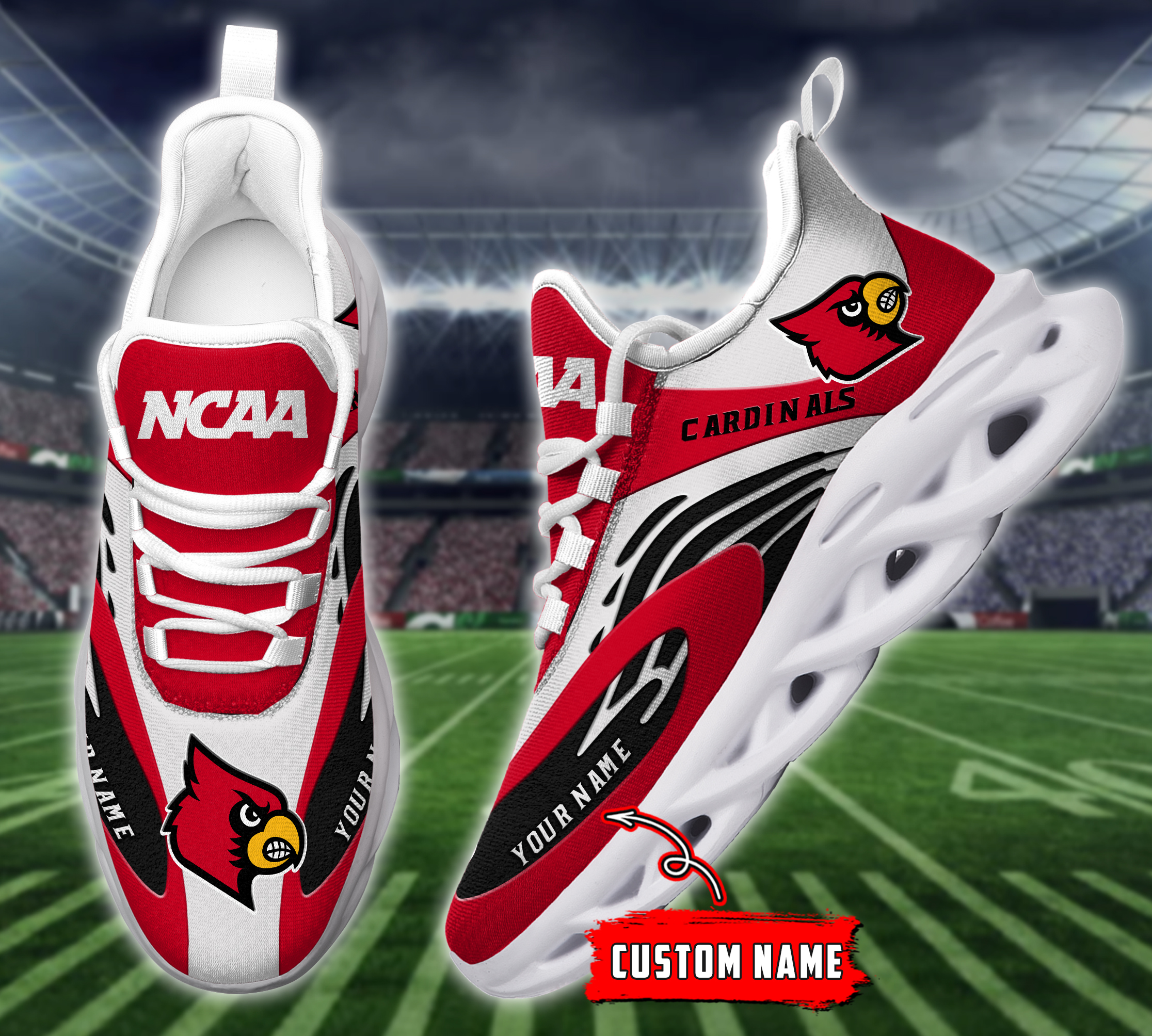 Louisville Cardinals NCAA Max Soul Shoes Sneakers For Men And Women