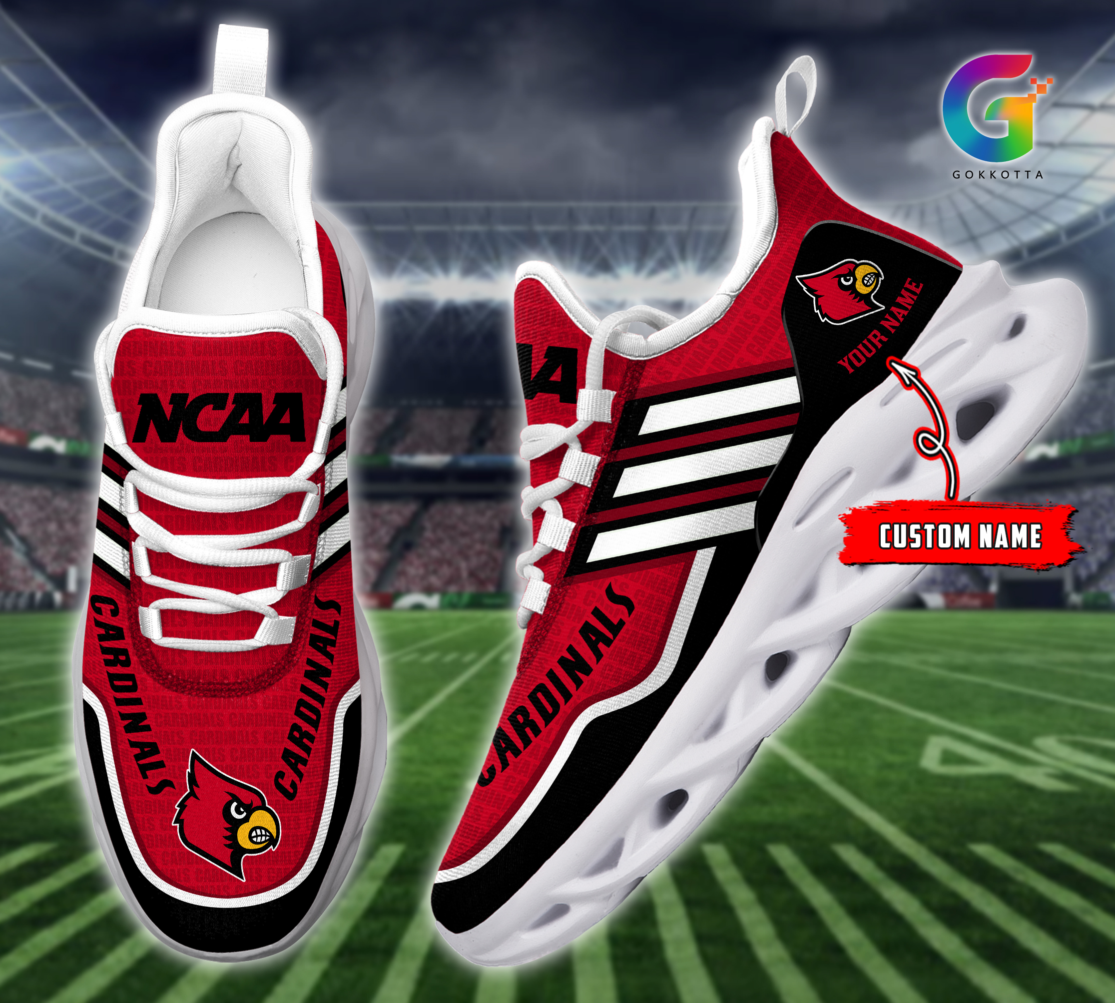 Louisville Cardinals NCAA Max Soul Shoes Sneakers For Men And Women