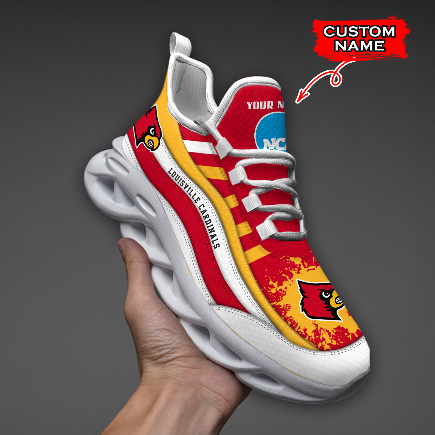 Louisville Cardinals NCAA Max Soul Shoes Sneakers For Men And Women