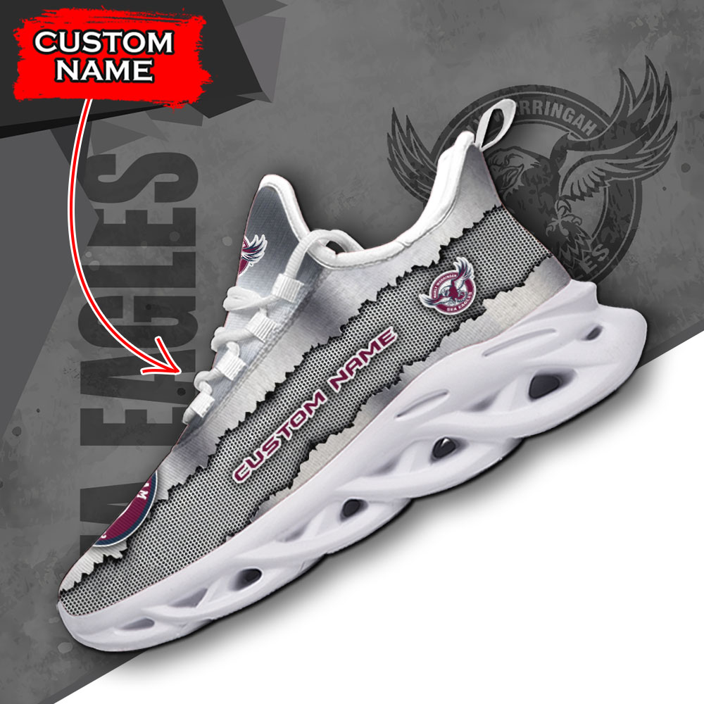 Manly Warringah Sea Eagles NRL Max Soul Shoes Sneakers For Men And Women