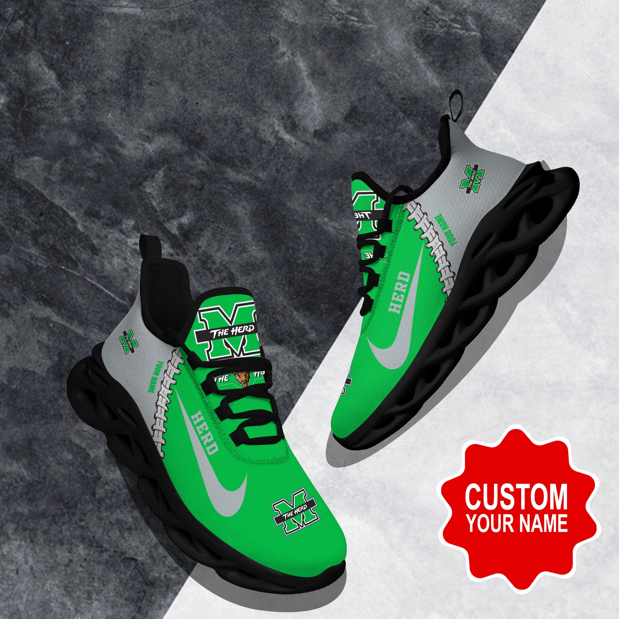 Marshall Thundering Herd Max Soul Shoes Sneakers For Men And Women
