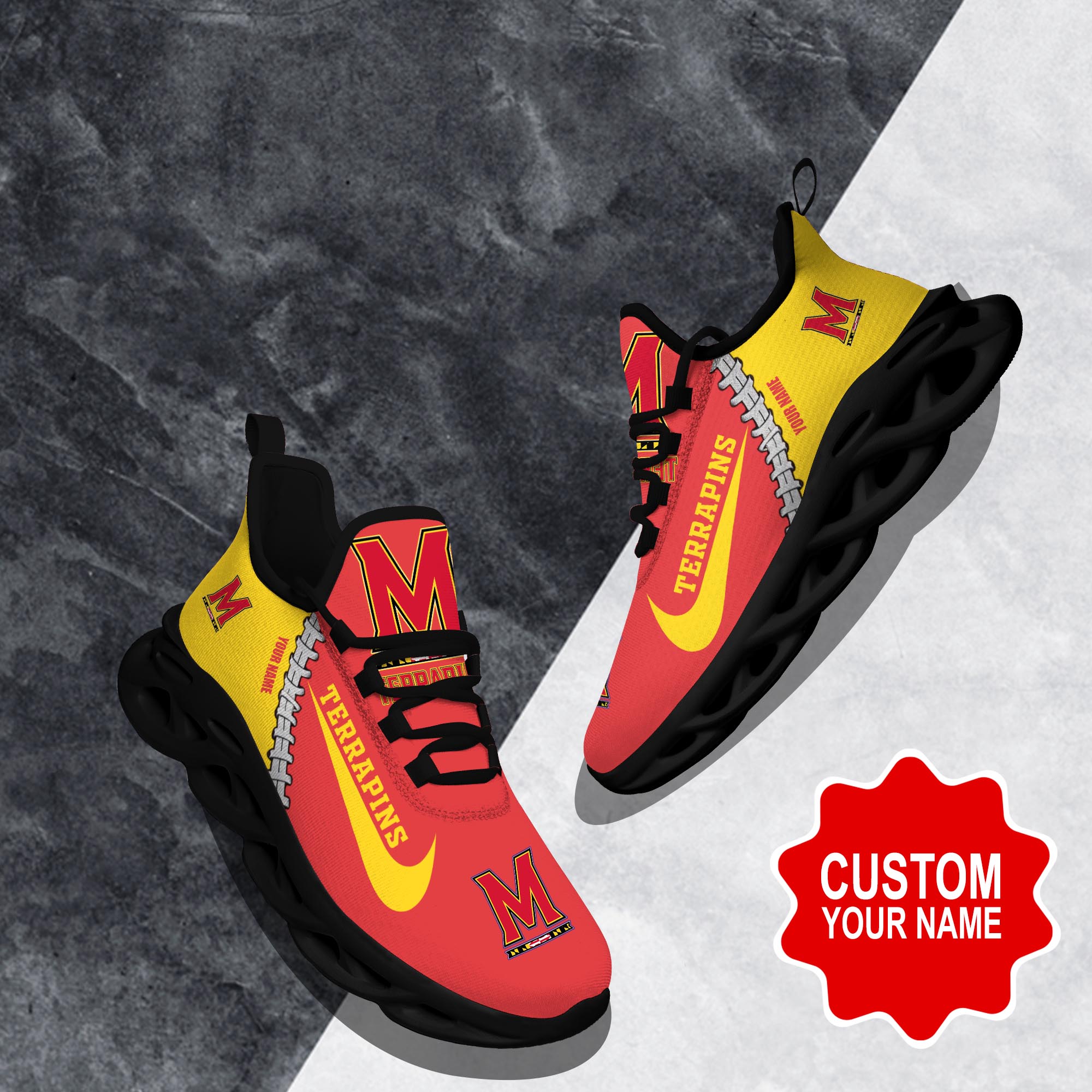 Maryland Terrapins Max Soul Shoes Sneakers For Men And Women