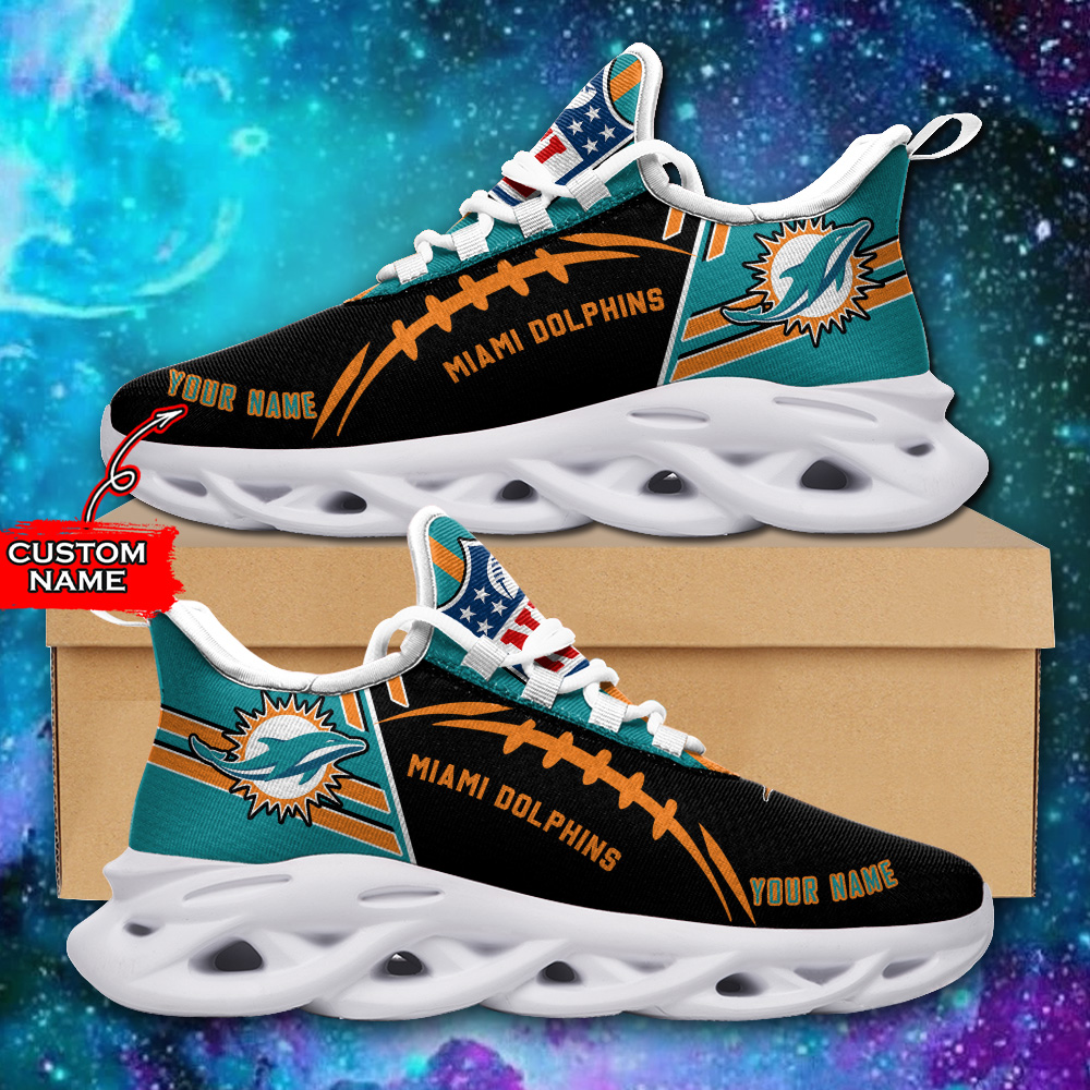Miami Dolphins Max Soul Shoes Sneakers For Men And Women