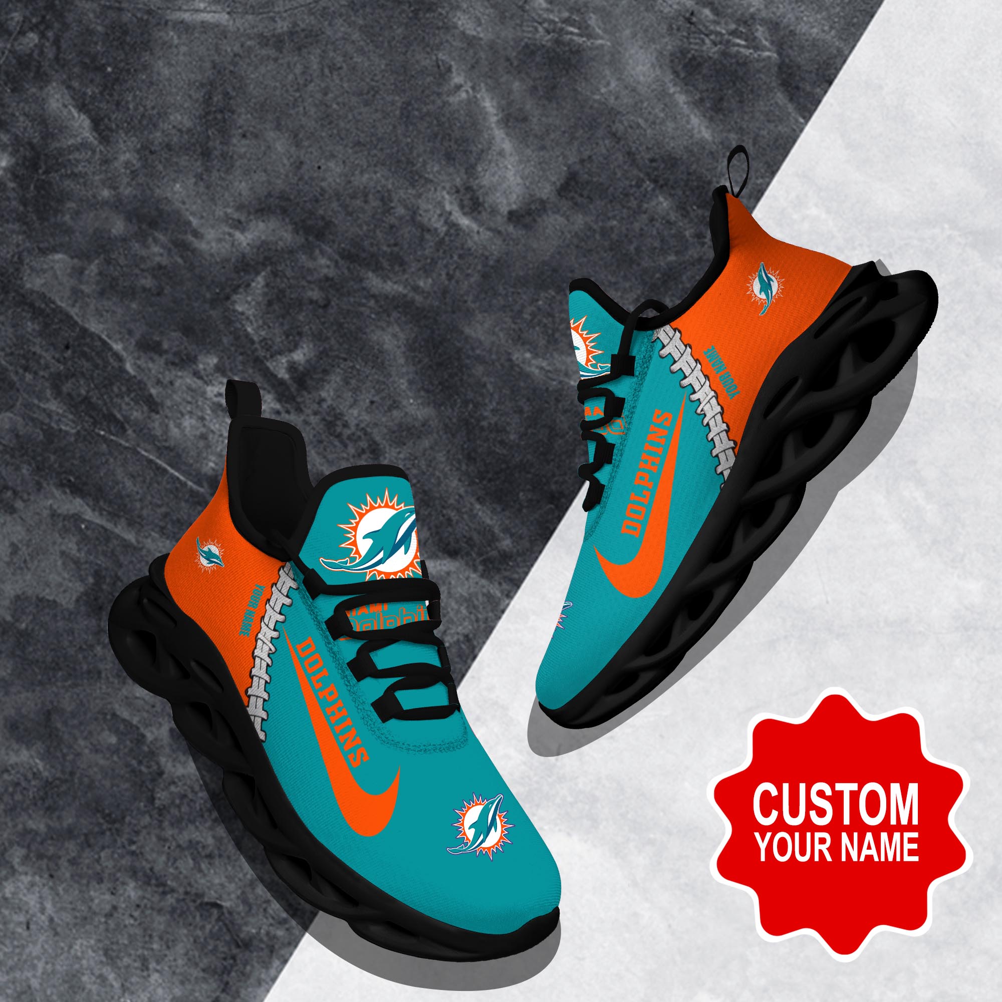 Miami Dolphins Max Soul Shoes Sneakers For Men And Women