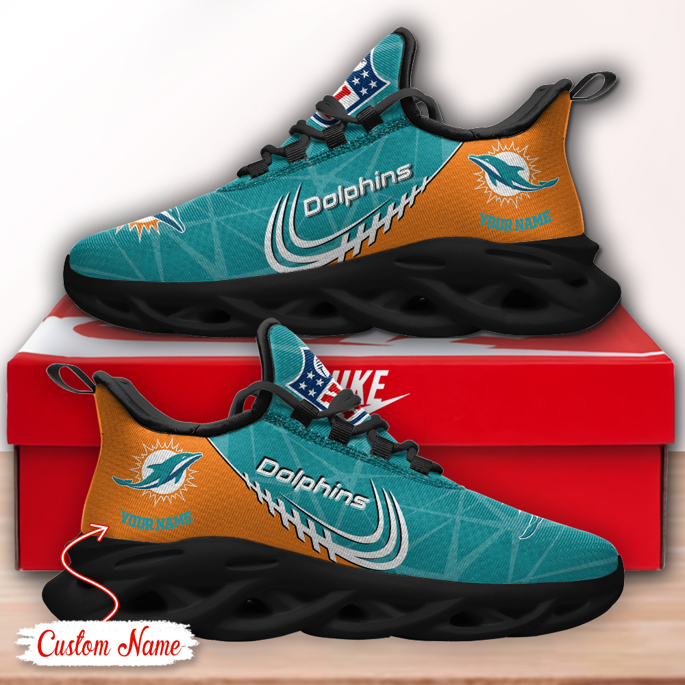 Miami Dolphins NFL Max Soul Shoes Sneakers For Men And Women