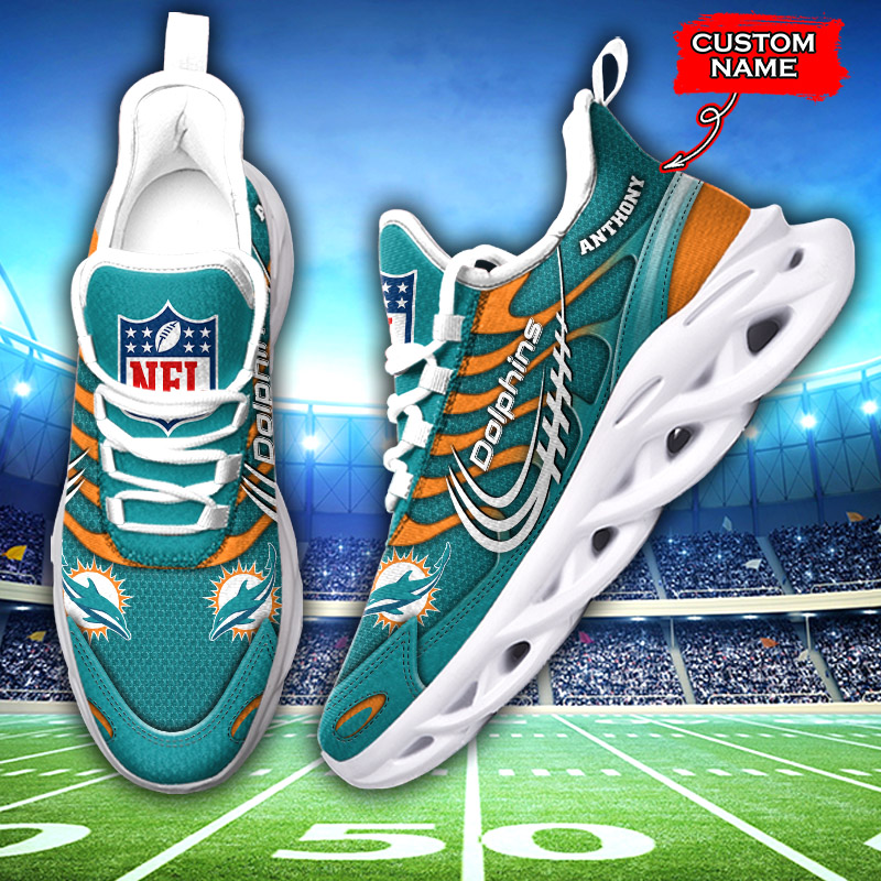Miami Dolphins NFL Max Soul Shoes Sneakers For Men And Women