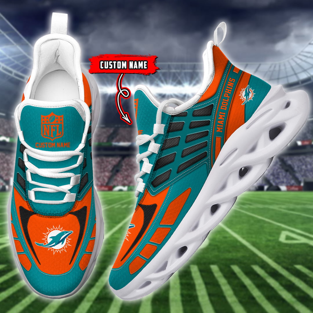 Miami Dolphins NFL Max Soul Shoes Sneakers For Men And Women