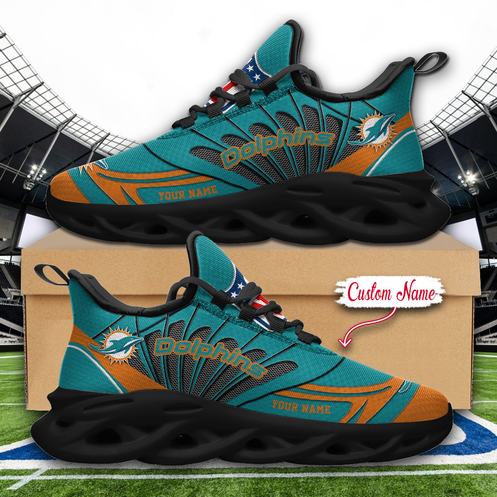 Miami Dolphins NFL Max Soul Shoes Sneakers For Men And Women