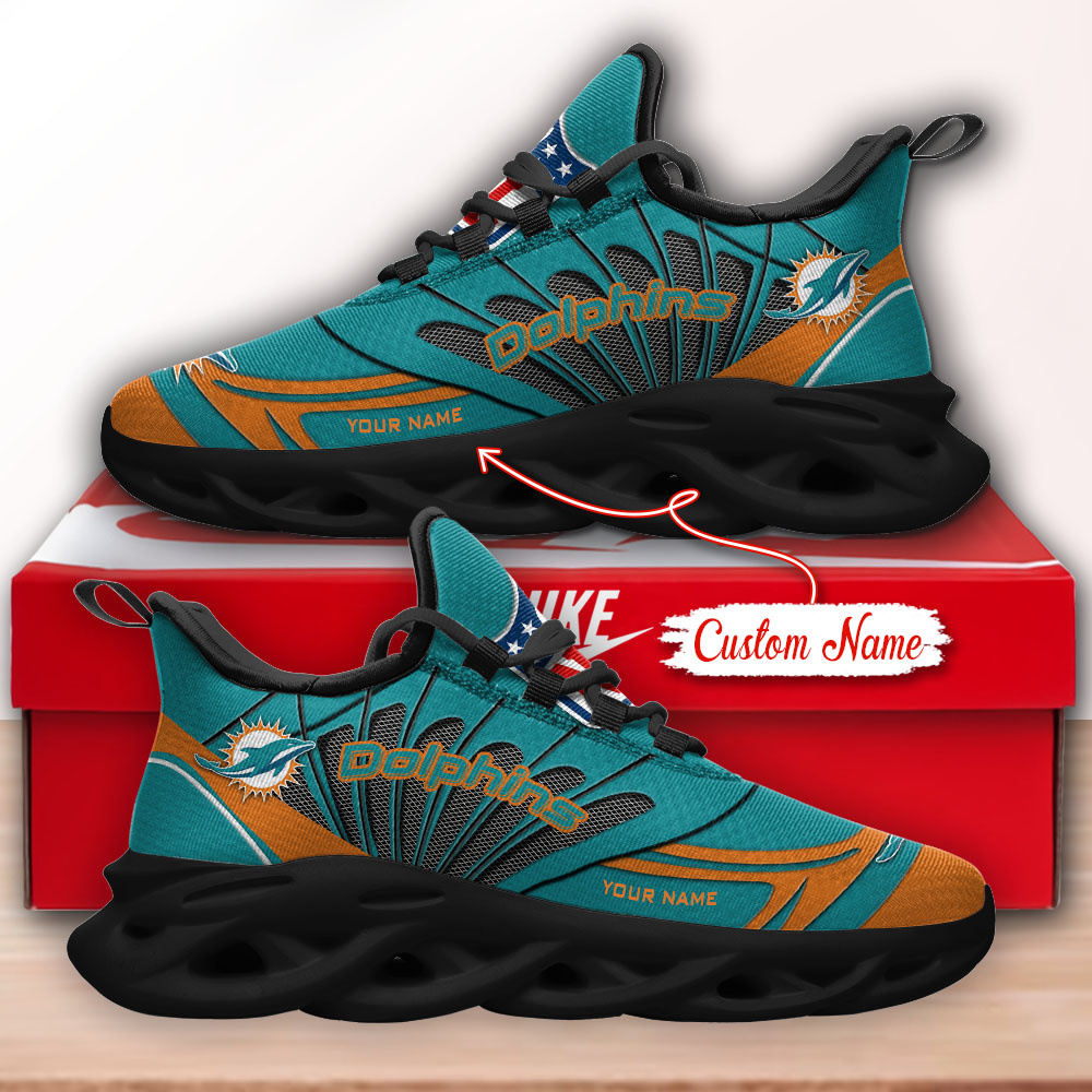 Miami Dolphins NFL Max Soul Shoes Sneakers For Men And Women