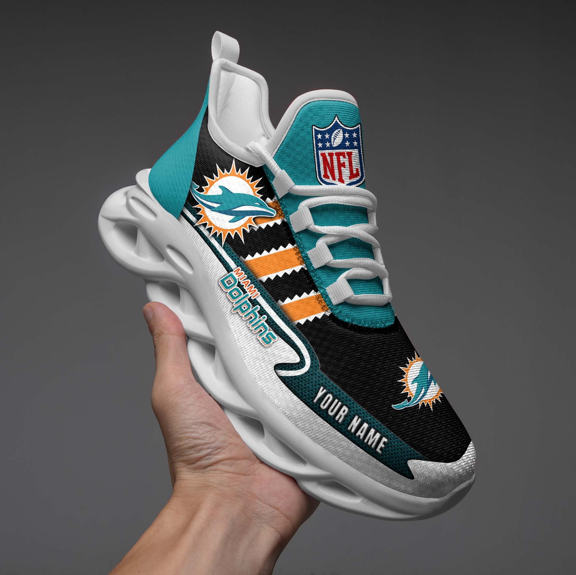 Miami Dolphins NFL Max Soul Shoes Sneakers For Men And Women