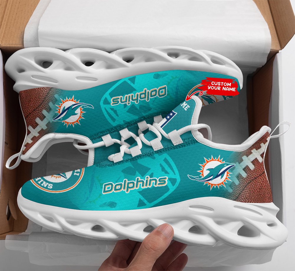 Miami Dolphins NFL Max Soul Shoes Sneakers For Men And Women