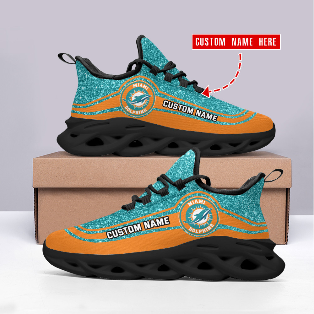 Miami Dolphins NFL Max Soul Shoes Sneakers For Men And Women