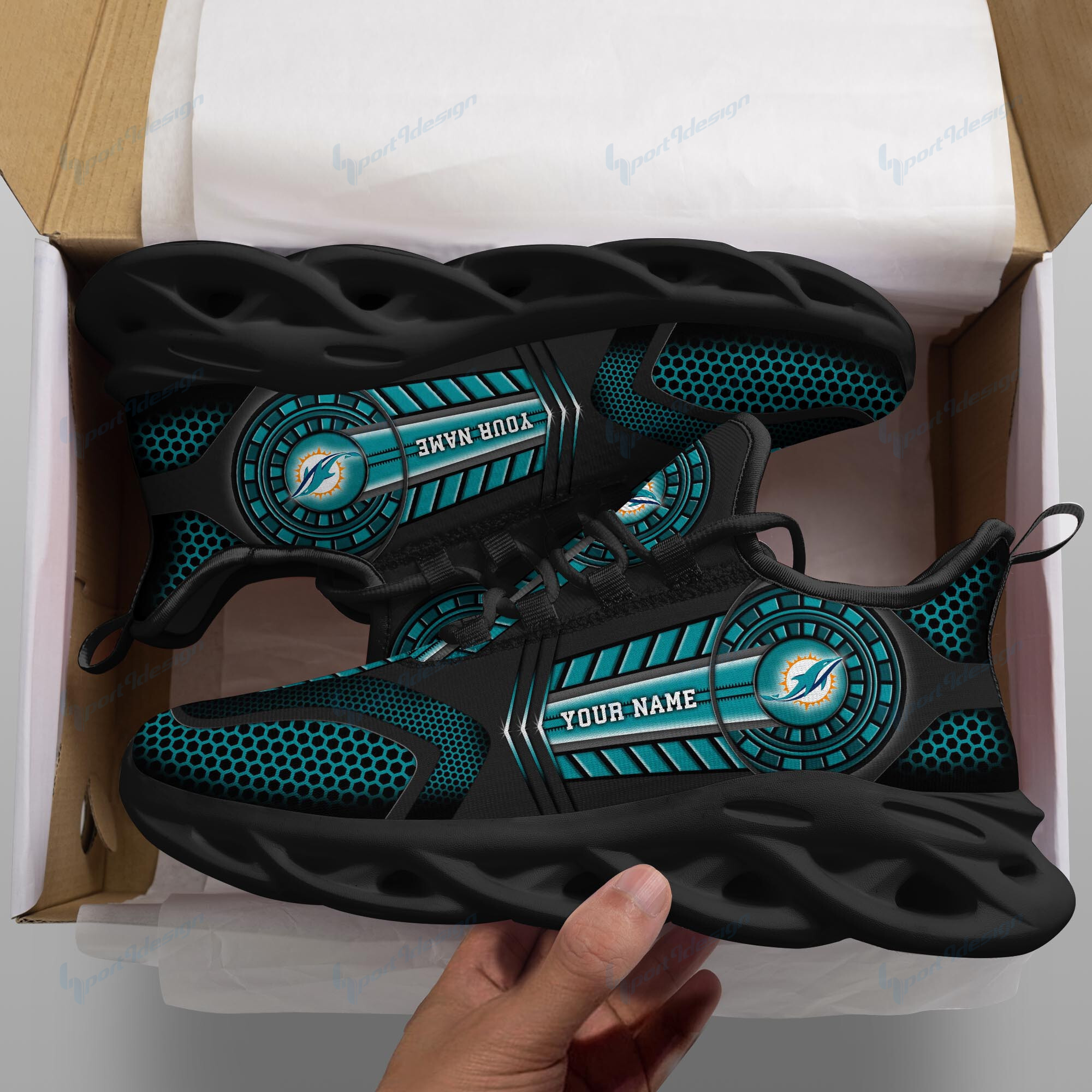 Miami Dolphins NFL Max Soul Shoes Sneakers For Men And Women