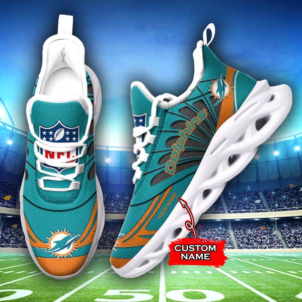 Miami Dolphins NFL Max Soul Shoes Sneakers For Men And Women
