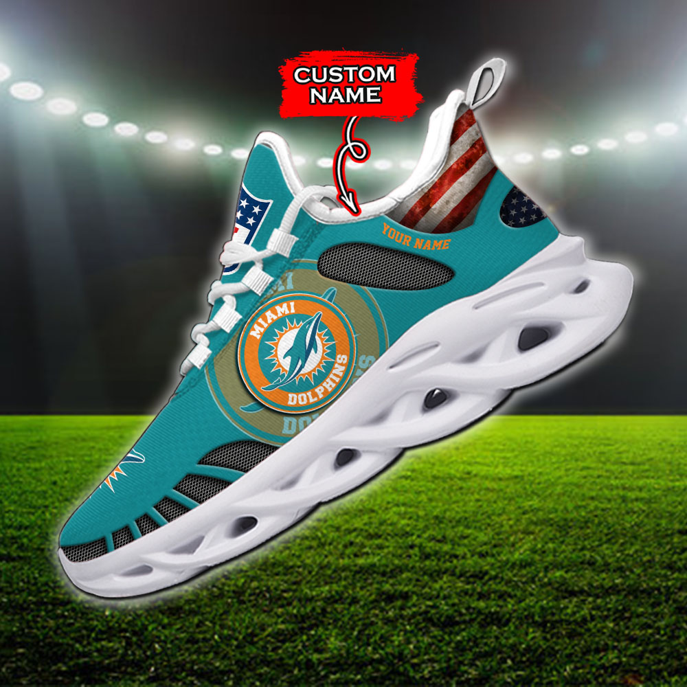 Miami Dolphins NFL Max Soul Shoes Sneakers For Men And Women