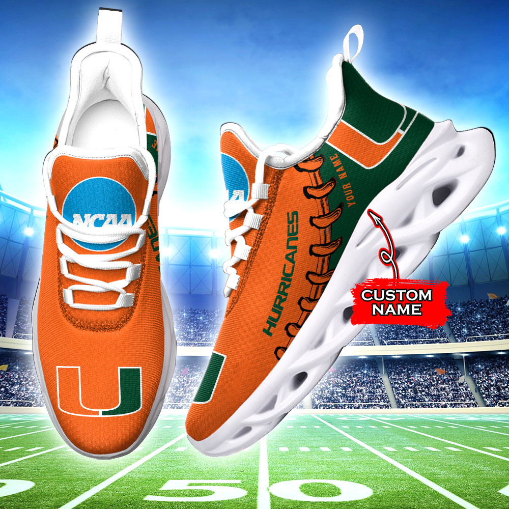 Miami Hurricanes NCAA Max Soul Shoes Sneakers For Men And Women