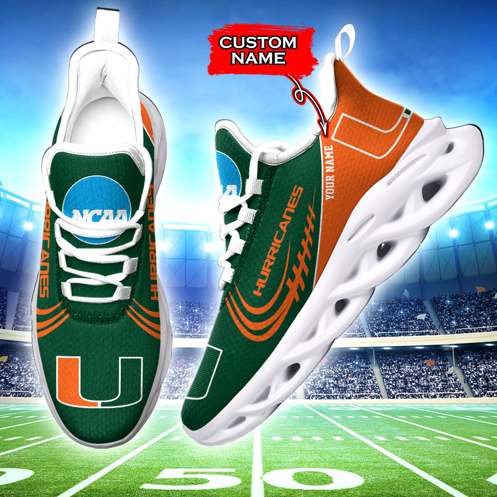 Miami Hurricanes NCAA Max Soul Shoes Sneakers For Men And Women