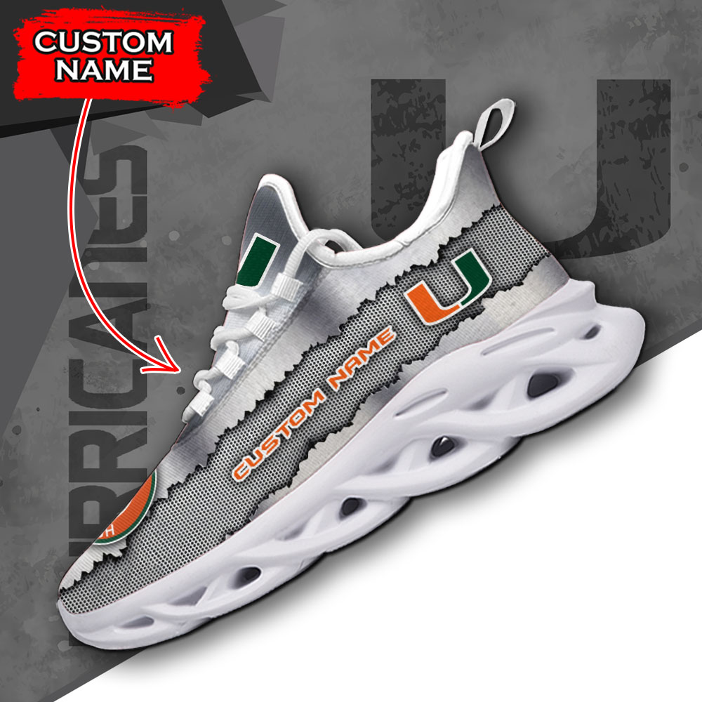 Miami Hurricanes NCAA Max Soul Shoes Sneakers For Men And Women