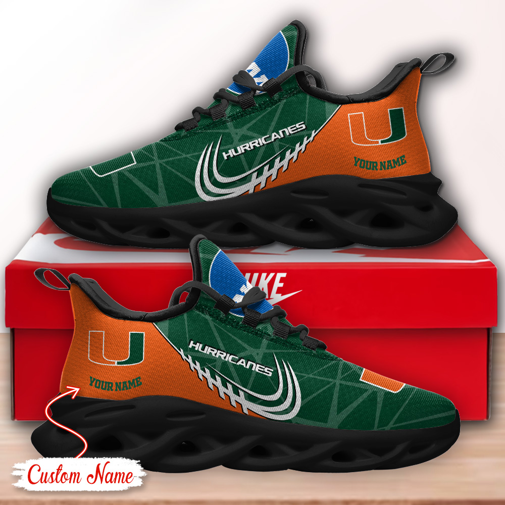 Miami Hurricanes NCAA Max Soul Shoes Sneakers For Men And Women