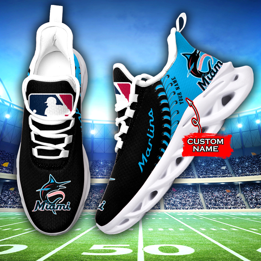 Miami Marlins MLB Max Soul Shoes Sneakers For Men And Women
