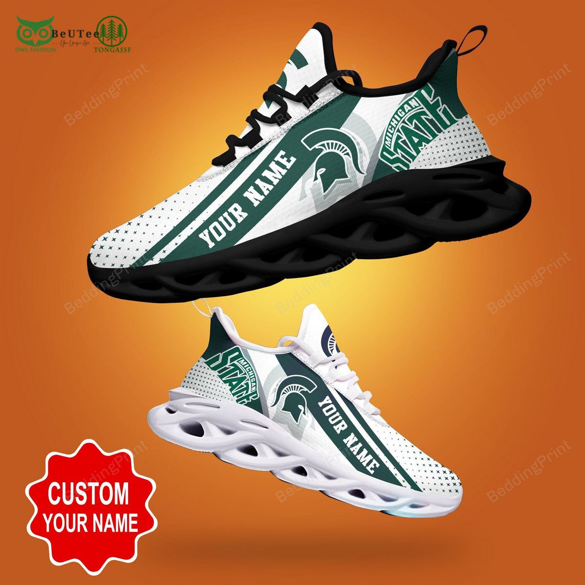 Michigan State Spartans Max Soul Shoes Sneakers For Men And Women