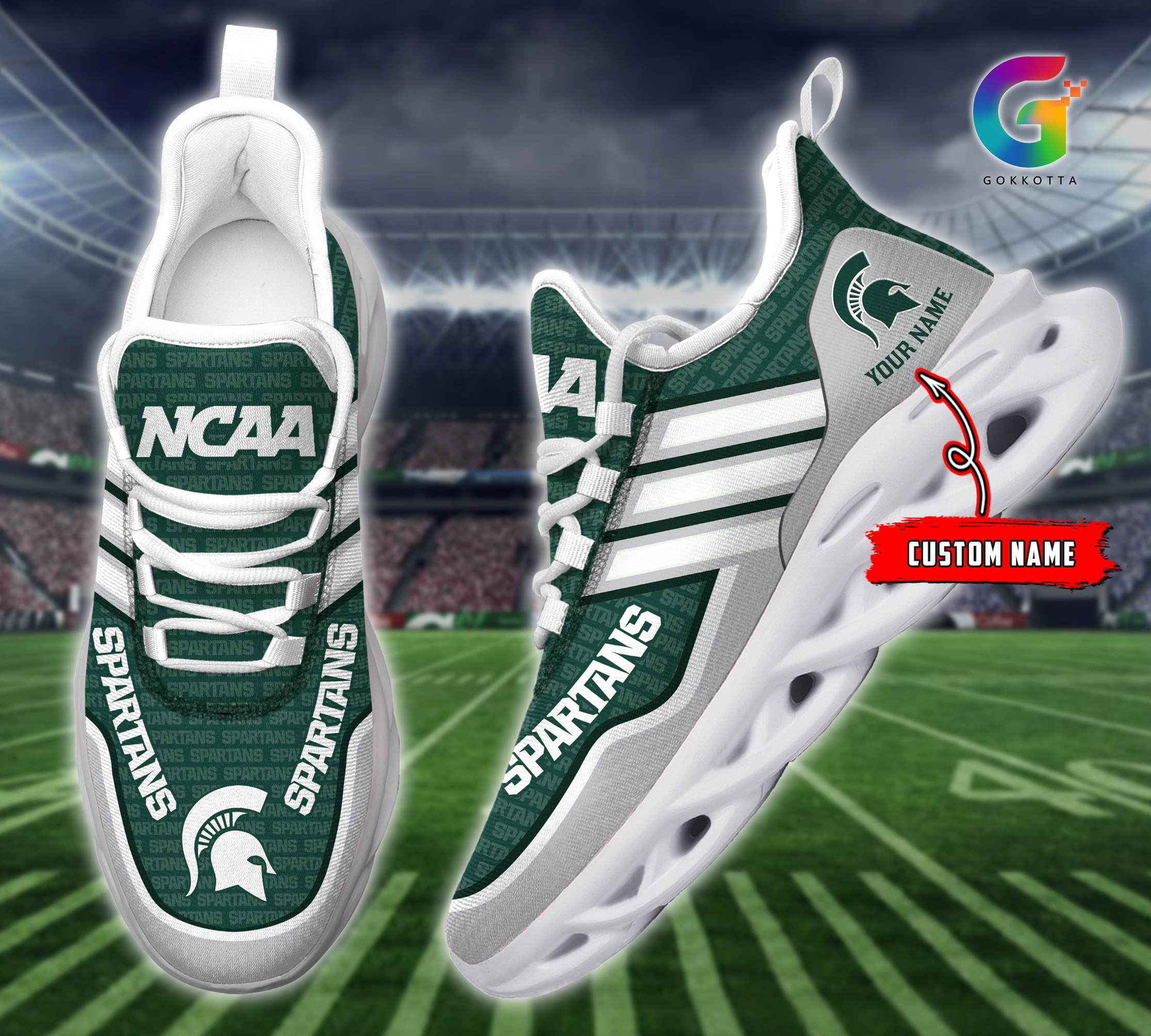 Michigan State Spartans NCAA Max Soul Shoes Sneakers For Men And Women