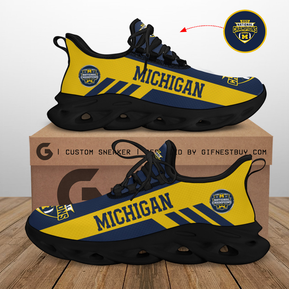 Michigan Wolverines Max Soul Shoes Sneakers For Men And Women