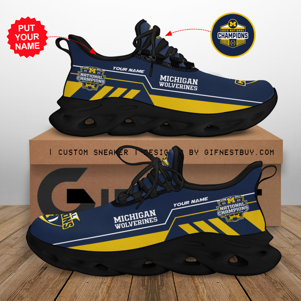 Michigan Wolverines Max Soul Shoes Sneakers For Men And Women