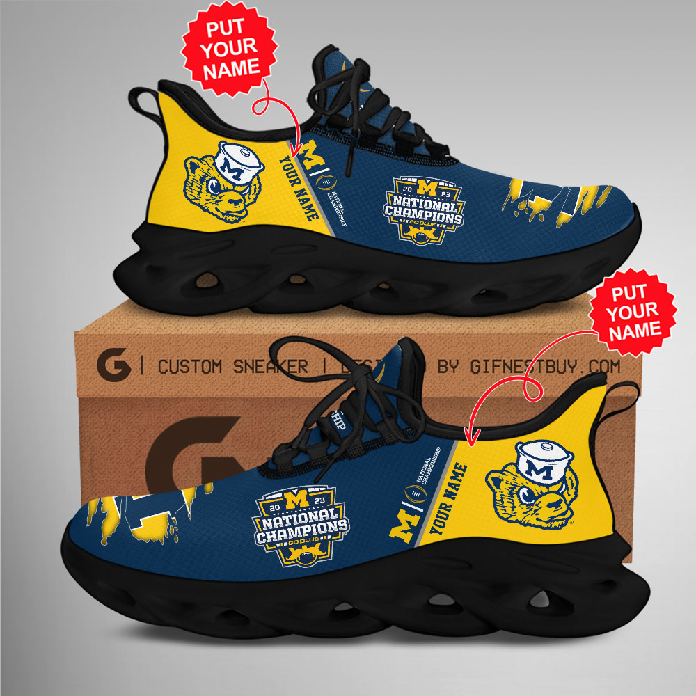 Michigan Wolverines Max Soul Shoes Sneakers For Men And Women