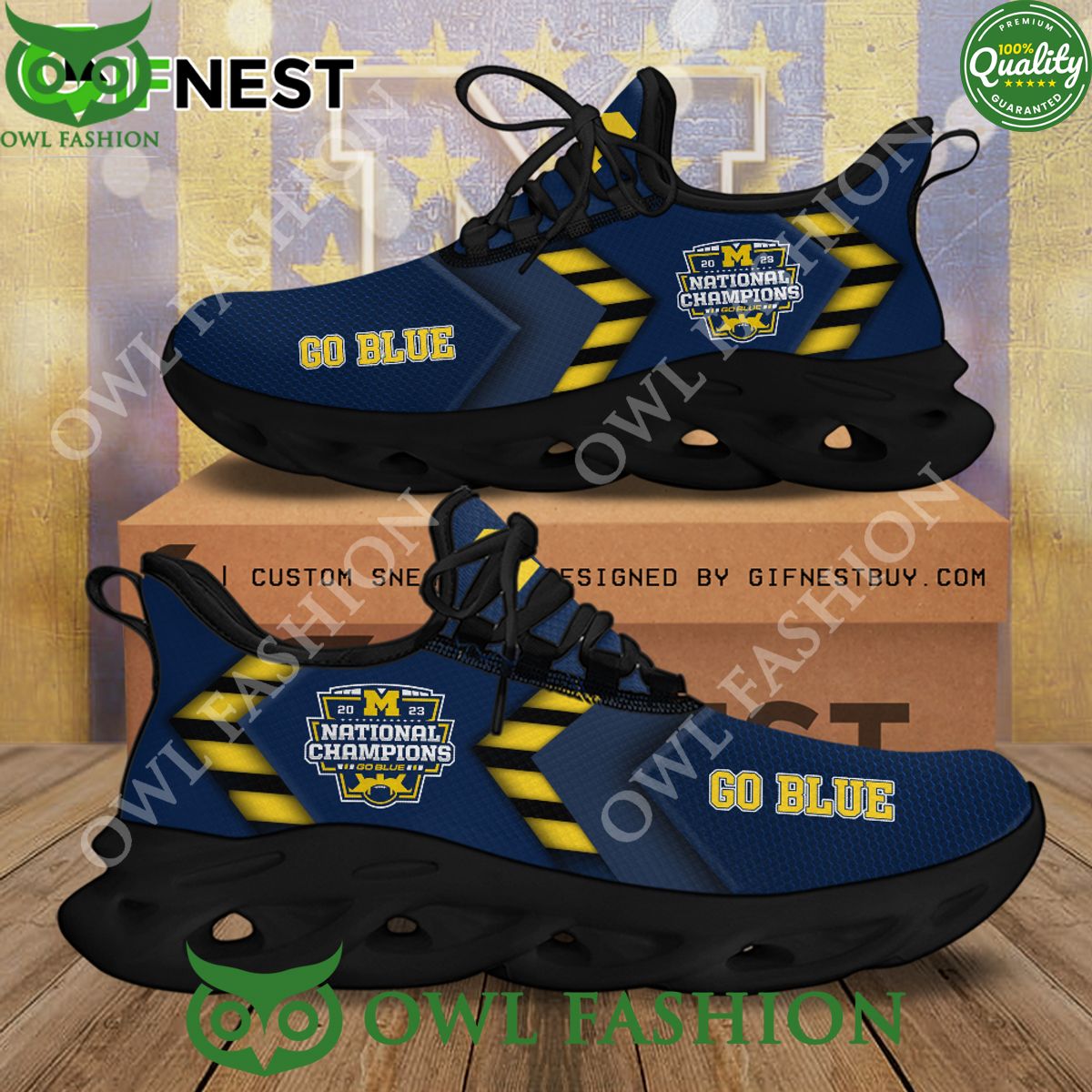 Michigan Wolverines Max Soul Shoes Sneakers For Men And Women