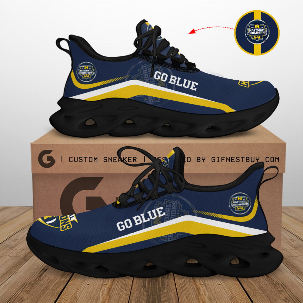 Michigan Wolverines Max Soul Shoes Sneakers For Men And Women