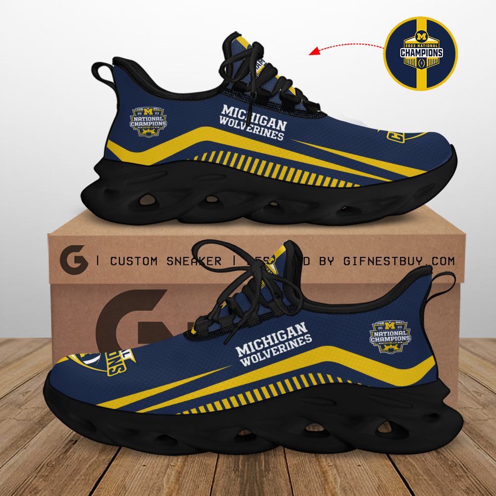 Michigan Wolverines Max Soul Shoes Sneakers For Men And Women