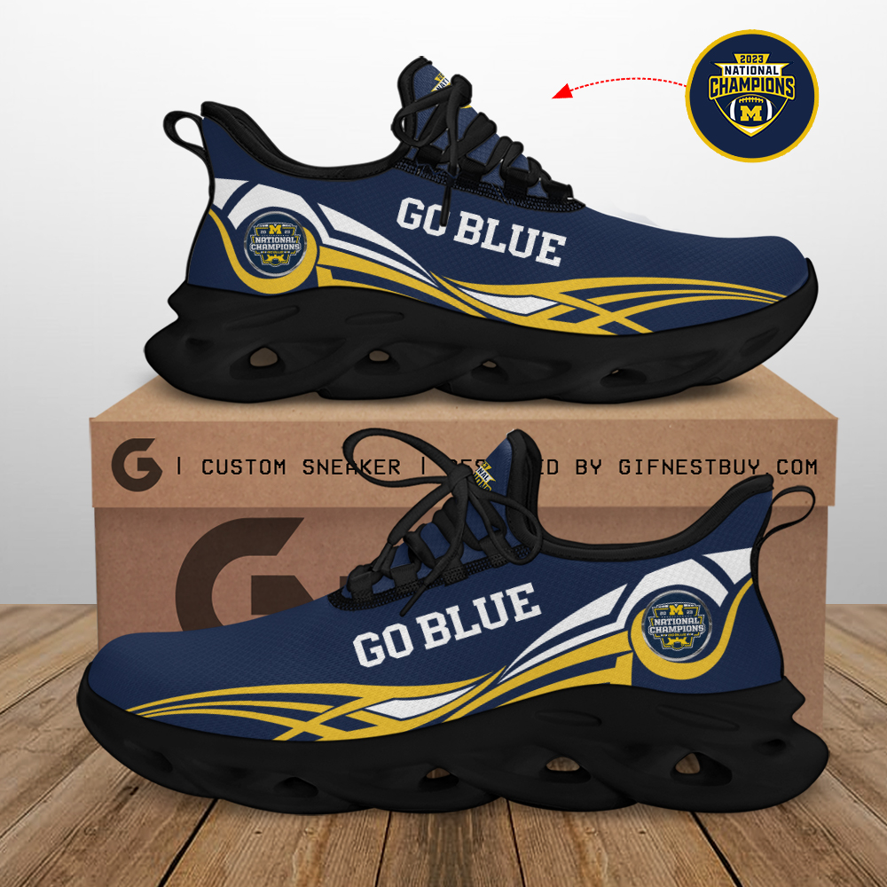 Michigan Wolverines Max Soul Shoes Sneakers For Men And Women