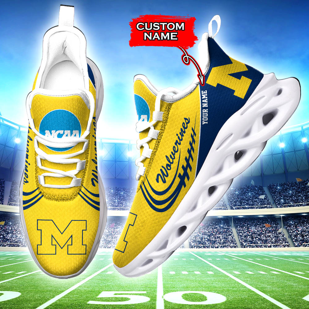 Michigan Wolverines NCAA Max Soul Shoes Sneakers For Men And Women