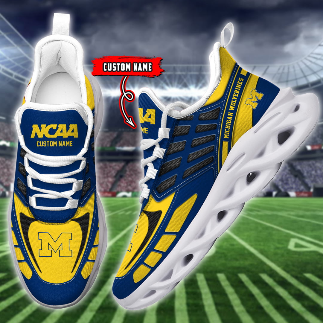 Michigan Wolverines NCAA Max Soul Shoes Sneakers For Men And Women