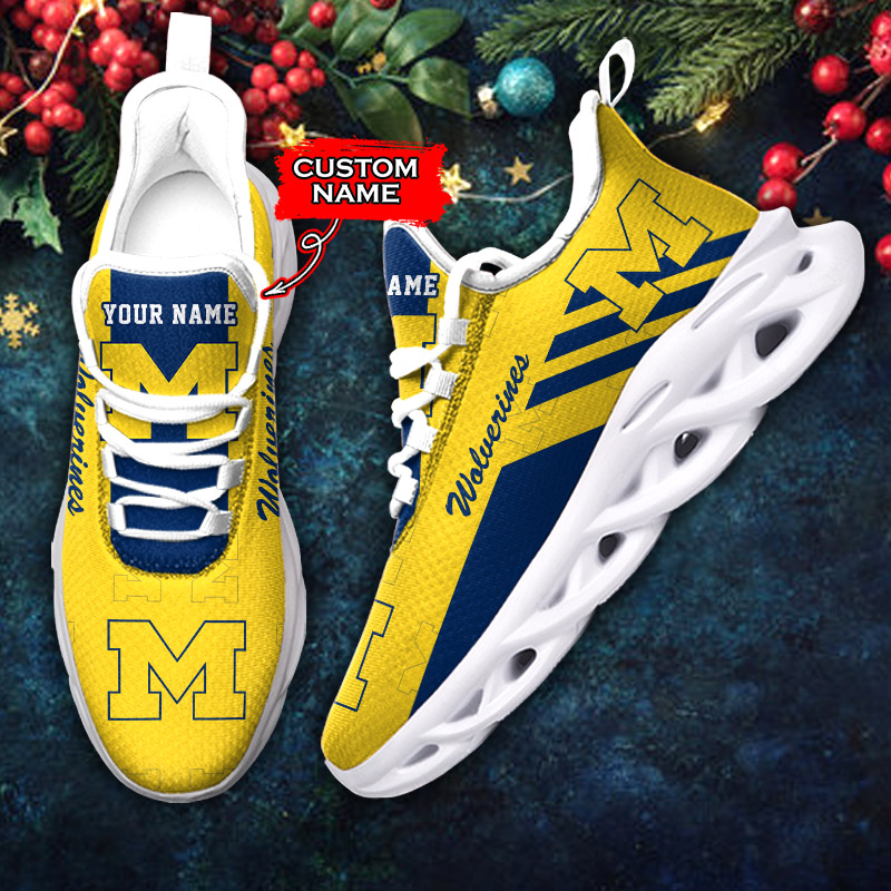 Michigan Wolverines NCAA Max Soul Shoes Sneakers For Men And Women