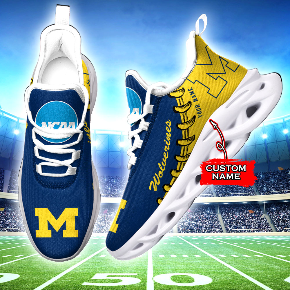 Michigan Wolverines NCAA Max Soul Shoes Sneakers For Men And Women