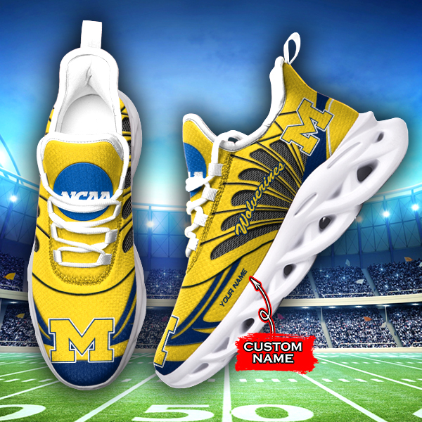 Michigan Wolverines NCAA Max Soul Shoes Sneakers For Men And Women