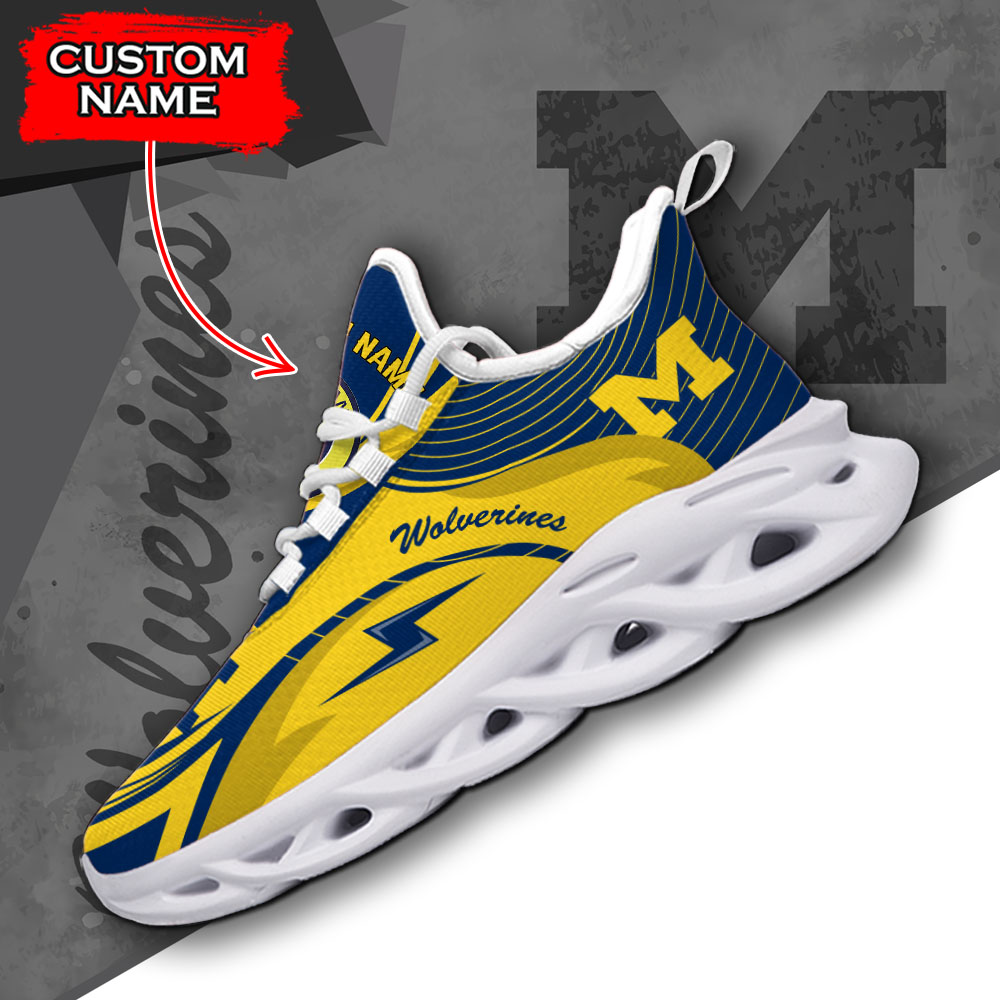 Michigan Wolverines NCAA Max Soul Shoes Sneakers For Men And Women
