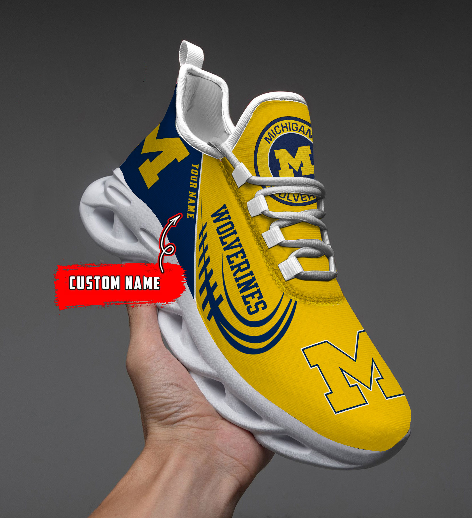 Michigan Wolverines NCAA Max Soul Shoes Sneakers For Men And Women