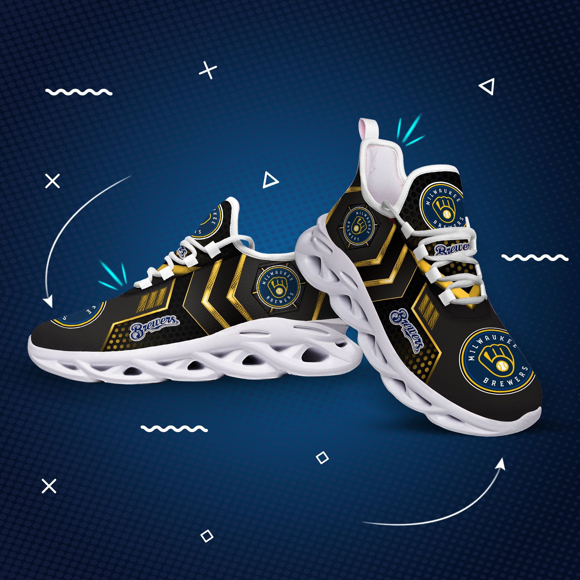 Milwaukee Brewers Max Soul Shoes Sneakers For Men And Women