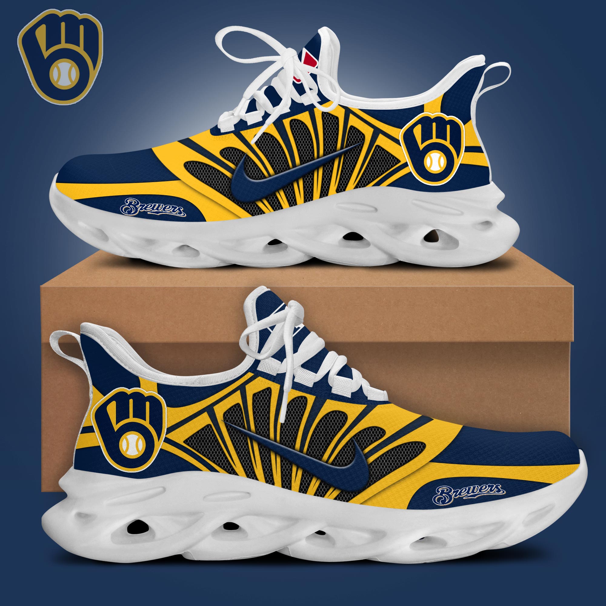 Milwaukee Brewers Max Soul Shoes Sneakers For Men And Women